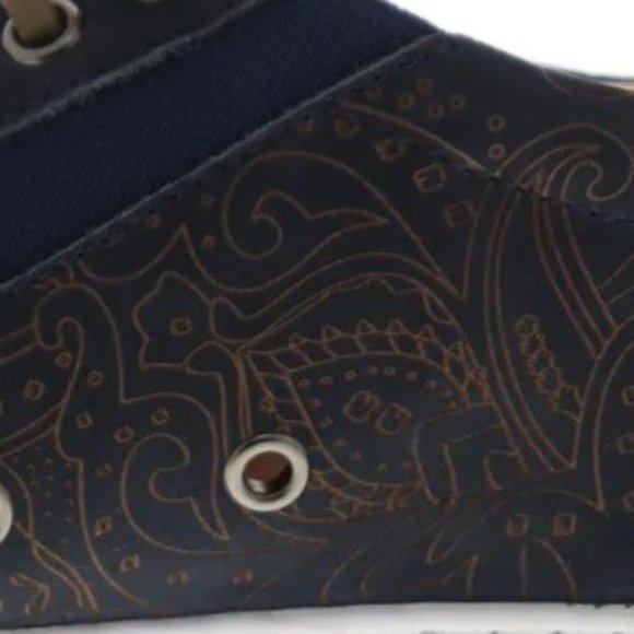 👟 NEW Robert Graham Lima RGL5018 Size 8 Men's Blue Suede Low Top Sneakers Shoes - Picture 6 of 10